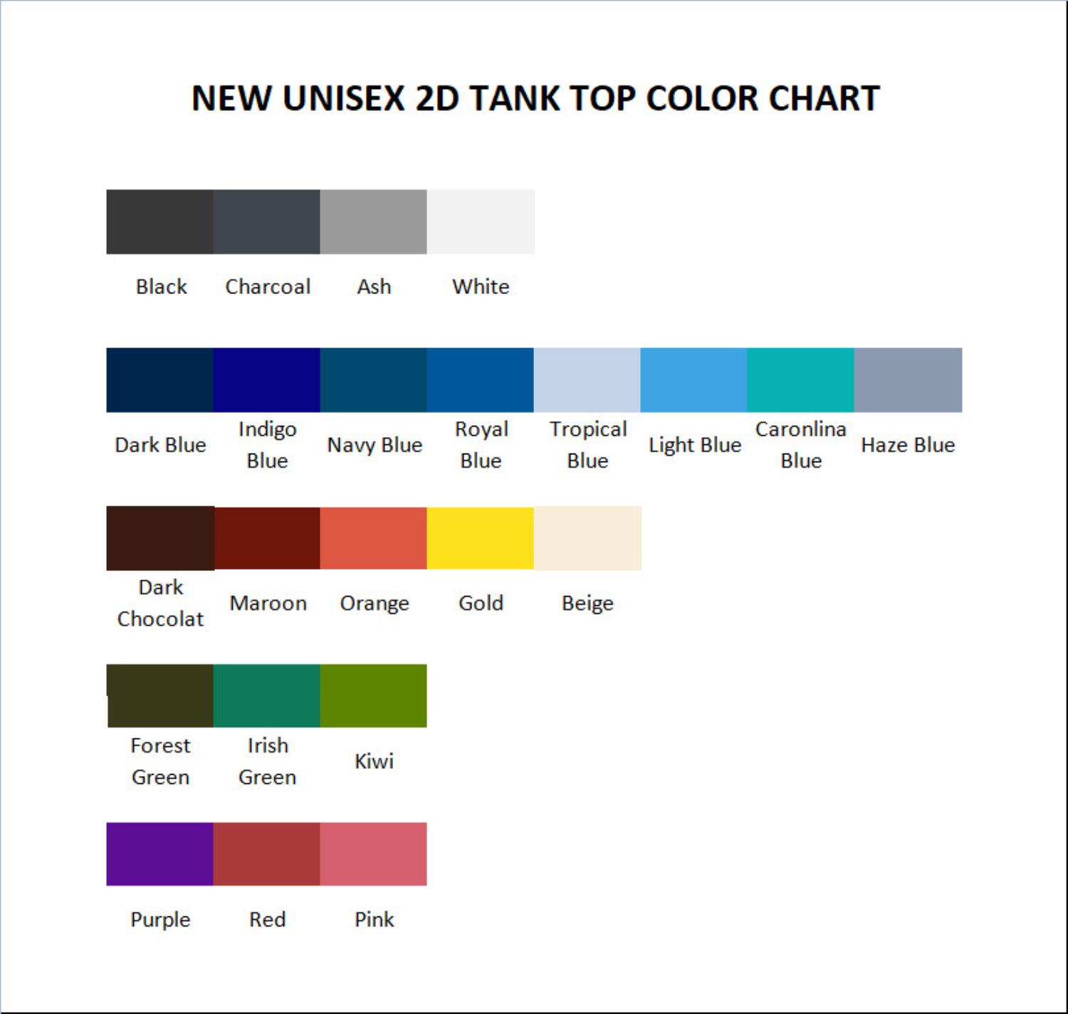 tank top color chart - ILLIT Shop