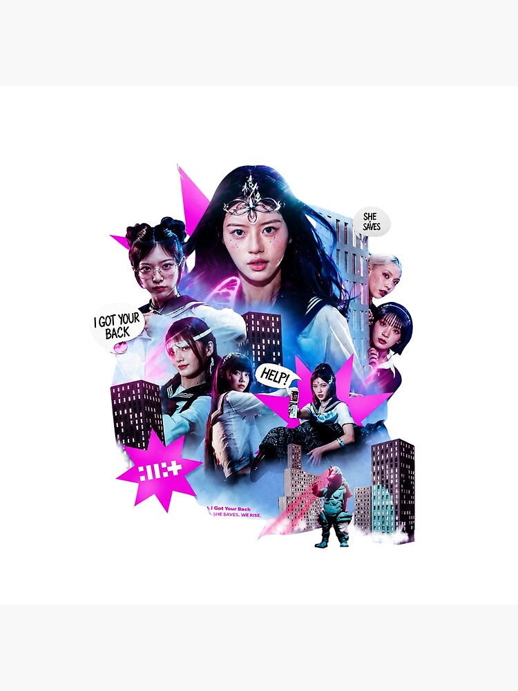 ILLIT Kpop Team Throw Pillow - Image 2