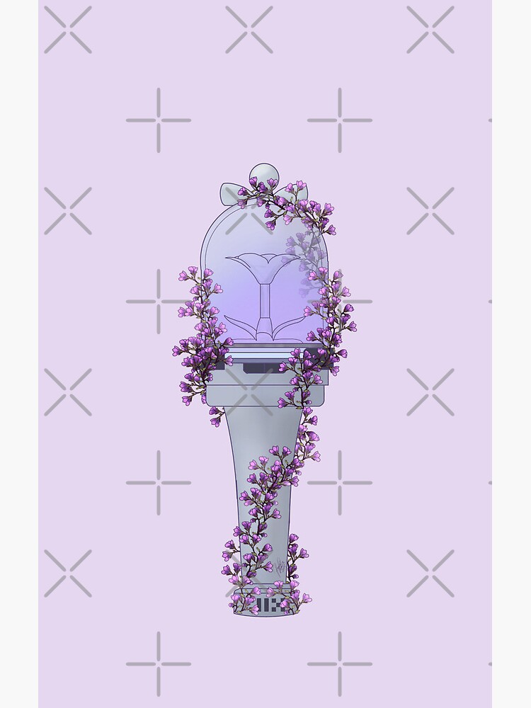 ILLIT Floral Lightstick Kpop Shower Curtain - Image 2