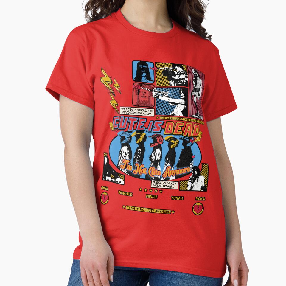 ILLIT Kpop Girl Cute Is Dead T-shirt - Image 5