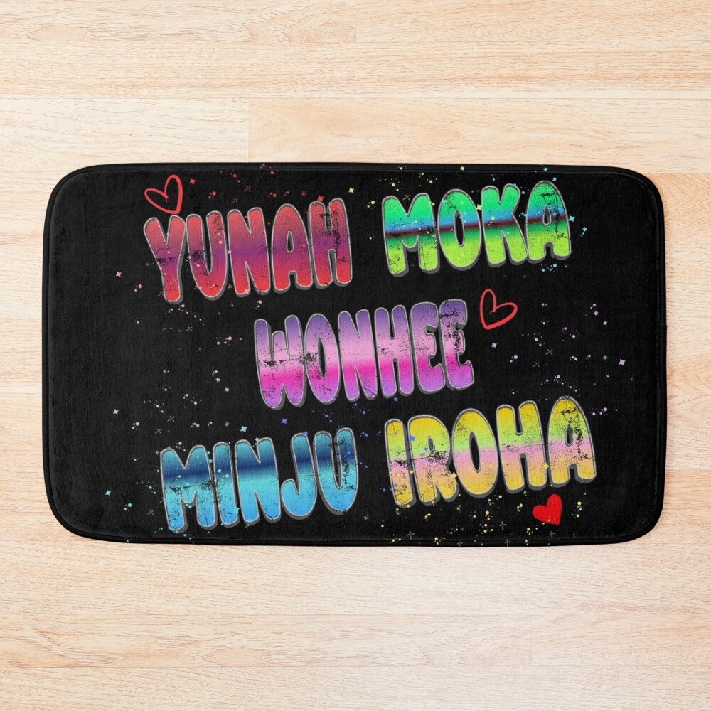 ILLIT Members Name Design Bath Mat