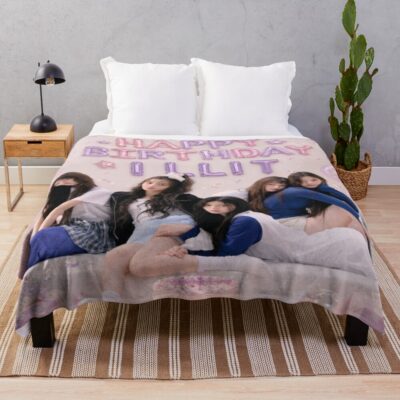 Happy Birthday ILLIT Kpop Throw Blanket
