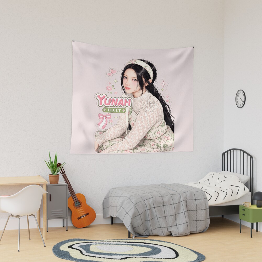 Yunah Of ILLIT Kpop Tapestry