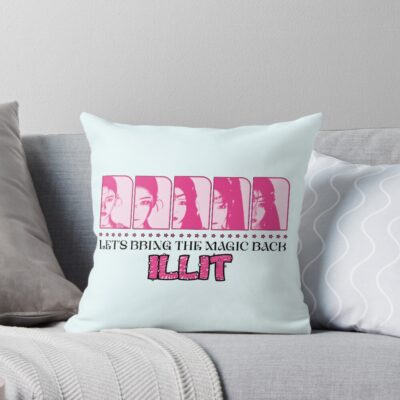 ILLIT Magical Girls Kpop Inspired Throw Pillow