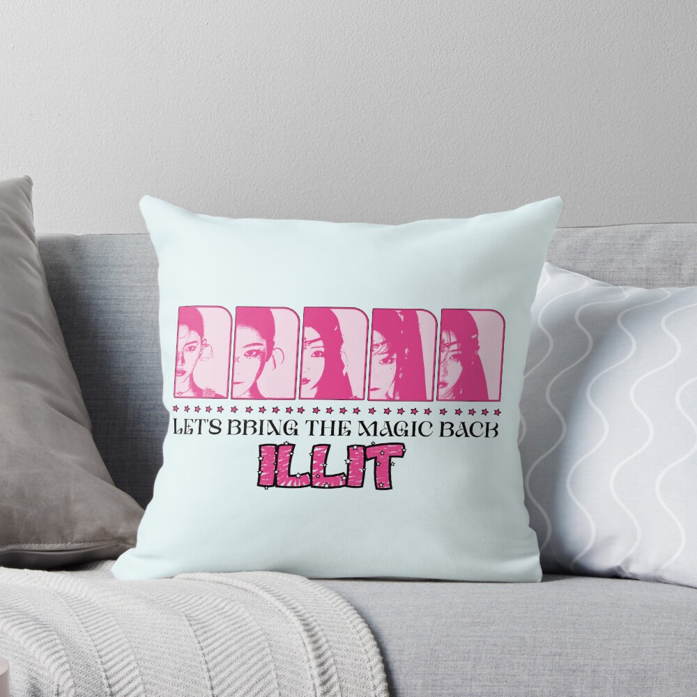 ILLIT Magical Girls Kpop Inspired Throw Pillow