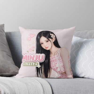 Minju Of ILLIT Kpop Throw Pillow