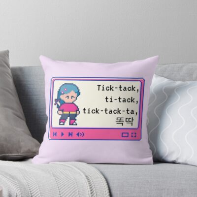 ILLIT Tick Tack Hot Throw Pillow