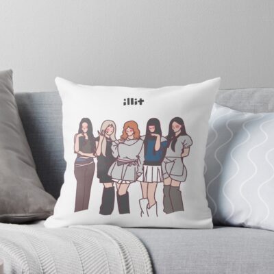 ILLIT Kpop Art Hot Throw Pillow