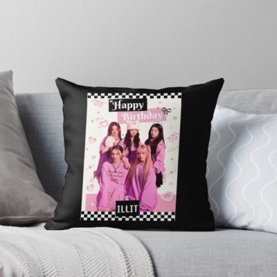 Happy Birthday ILLIT Hot Throw Pillow